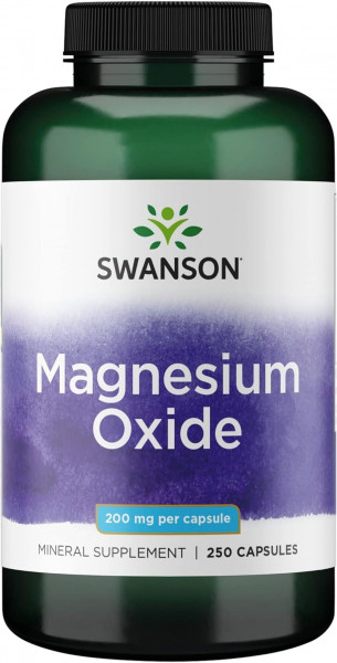 Swanson Magnesium Oxide – 250 Kapseln