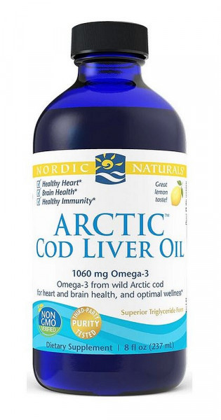 Nordic Naturals Arctic Cod Liver Oil Lebertran 1060 mg Omega-3 - 237 ml