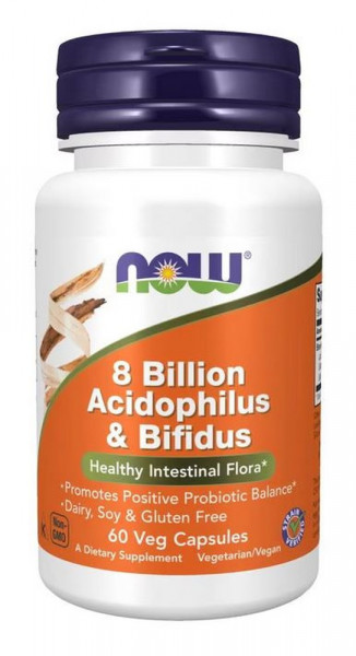 Now Foods 8 Billion Acidophilus & Bifidus - 60 veg. Kapseln