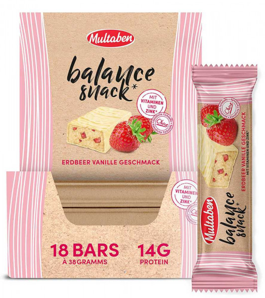 Multaben Balance Snack – 18 Riegel à 38 g
