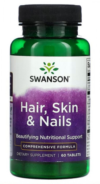 Swanson Hair, Skin & Nails - Haare, Haut & Nägel – 60 Tabletten