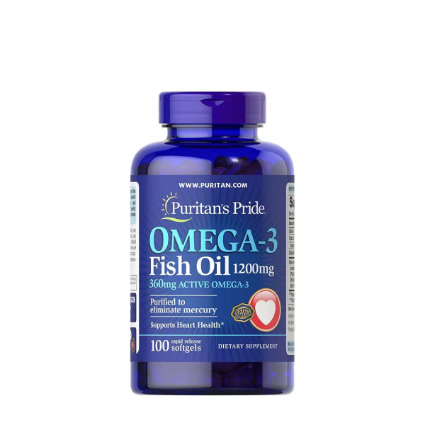 Puritans Pride Omega-3 Fish Oil 1200 mg – 100 Softgels