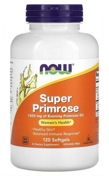 Now Foods Super Primrose Nachtkerzenöl 1300 mg - 120 Softgels