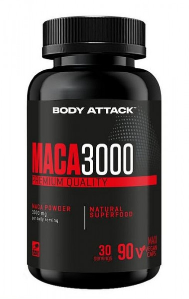 Body Attack Maca 3000 - 90 veg. Maxi-Kapseln