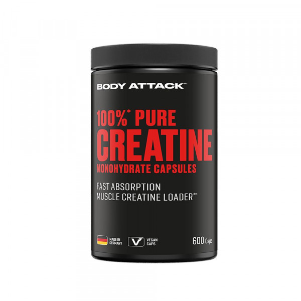 Body Attack 100 % Pure Creatine - 600 Kapseln