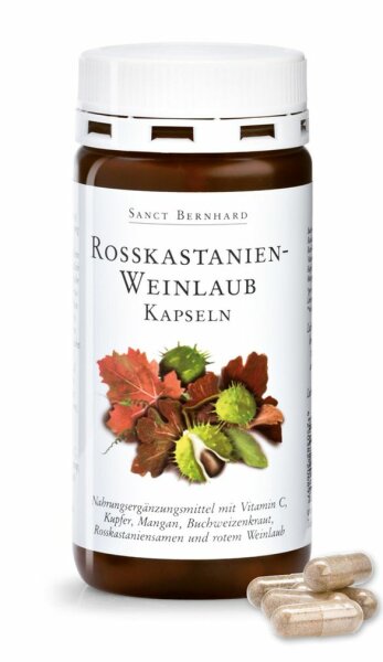 Sanct Bernhard Rosskastanien-Weinlaub Kapseln - 120 Kapseln