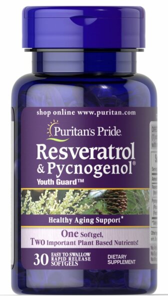 Puritans Pride Resveratrol & Pycnogenol - 30 Softgels