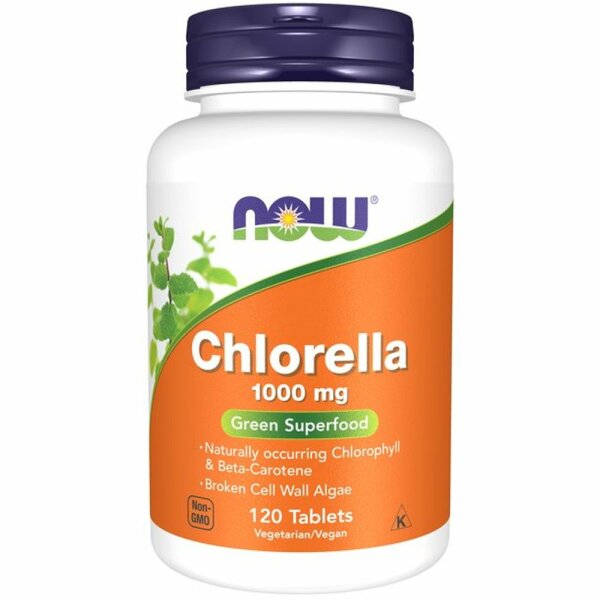 Now Foods- Chlorella 1000 mg- Green Superfood- 120 Tabletten