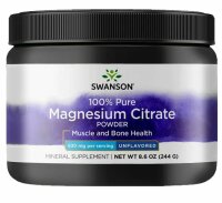 Swanson 100% Pure Magnesium Citrate Powder- 244g