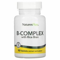 Natures Plus B-Complex with Rice Bran (mit Reiskleie)- 90 Tabletten