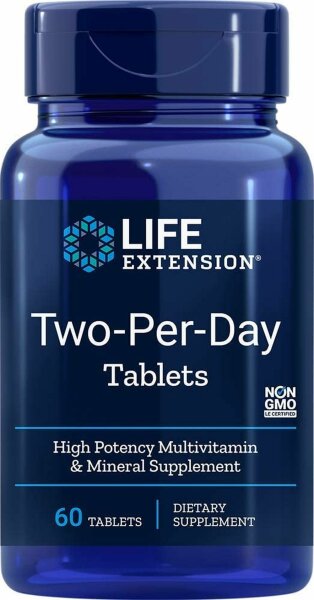 Life Extension Two-Per-Day 60 Tabletten