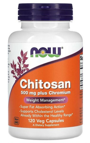 Now Foods Chitosan Plus Chromium 500 mg -120 Kapseln