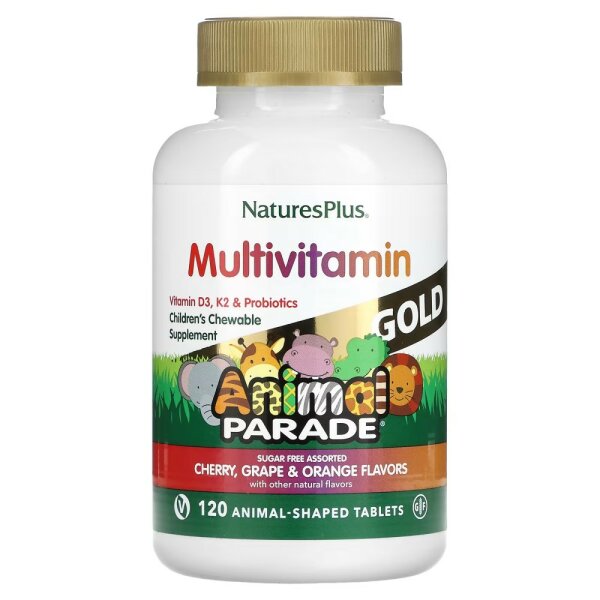 Natures Plus Animal Parade Gold Multivitamin assorted-120 Kautab.