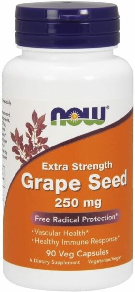 Now Foods Grape Seed Traubenkernextrakt 250 mg  - 90 veg.Kapseln