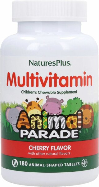 Natures Plus Animal Parade Multivitamin Cherry - 180 Lutschtbl.