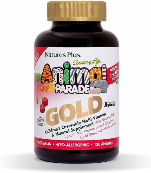 Natures Plus Animal Parade Gold Multivitamin Cherry - 120 Kautab.