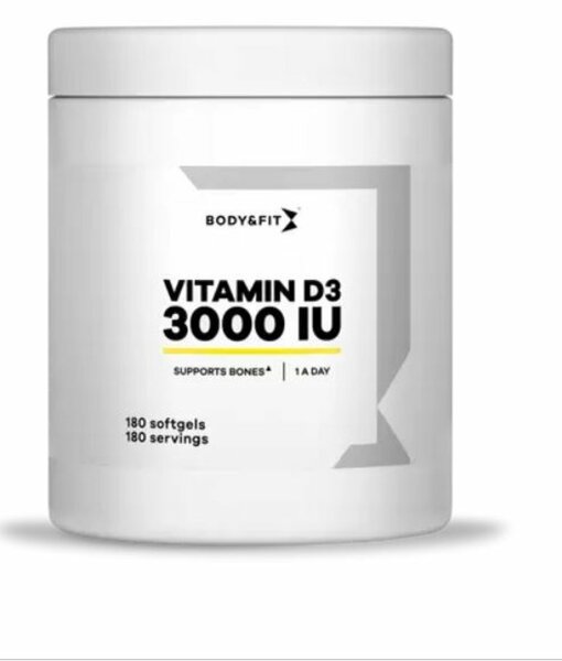 Body&Fit Vitamin D3 3000 IU - 180 Softgelkapseln