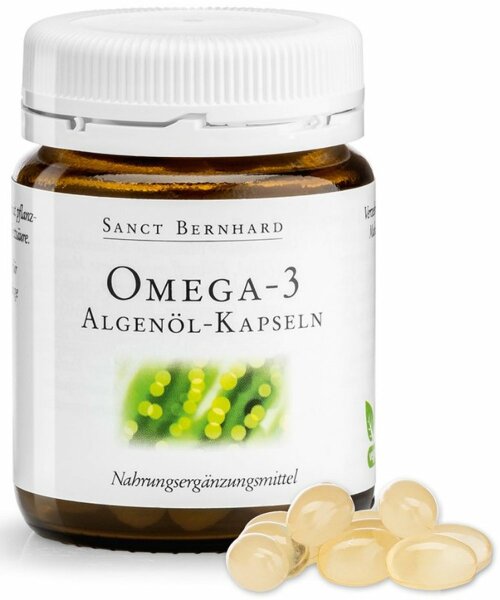 Sanct Berhard Omega-3 Algenöl-Kapseln – 60 Weichkapseln