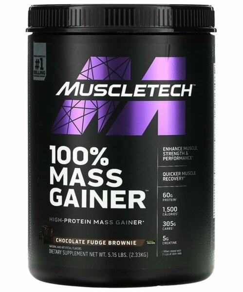 MuscleTech 100% Mass Gainer - 2,33 Kg-Dose