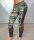 Body Engineers Athena Camo Legging - Olive Green & Black