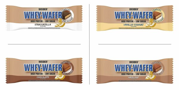 Weider Whey-Wafer - 12 Riegel a 35 g