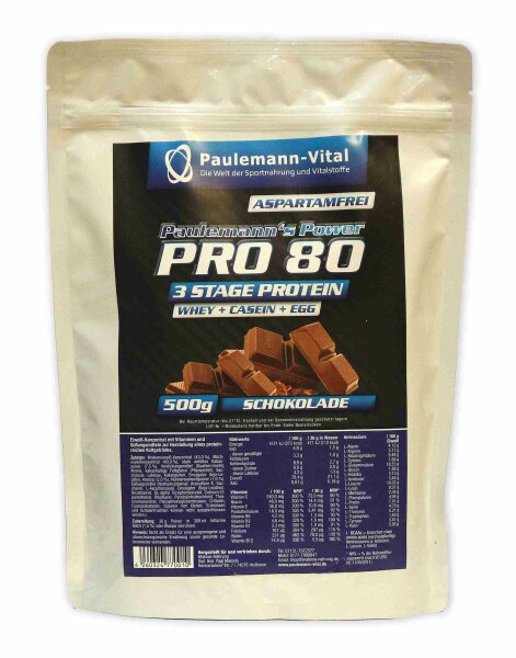 Paulemann-Vital Pro 80 - 500 g-Beutel Chocolate