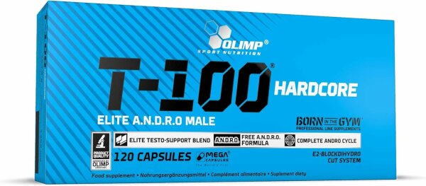 Olimp T-100 HARDCORE Male Testo Booster – 120 Kapseln