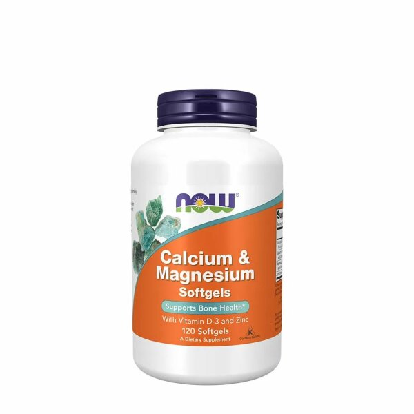 Now Foods Calcium & Magnesium Softgels – 120 Softgels