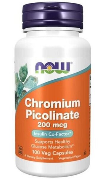 Now Foods Chromium Picolinate 200 mcg - 100 veg. Kapseln