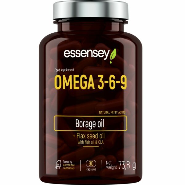 Essensey Omega 3-6-9 Borretschöl – 90 Kapseln