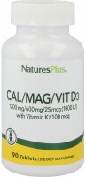 Natures Plus CAL-MAG-VIT D3 mit K2- 90 Tabletten