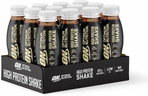 Optimum Nutrition High Protein Shake – 12 Flaschen a 330 ml