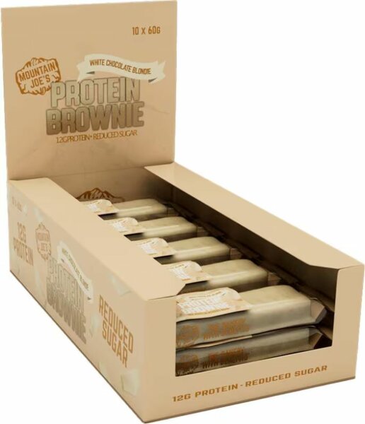 Mountain Joe`s Protein Brownie- 10x60 g Riegel