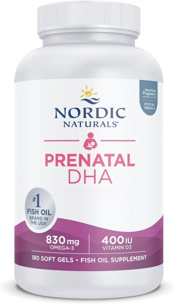 Nordic Naturals Prenatal DHA fish oil 830 mg 400IU-180 Softgels