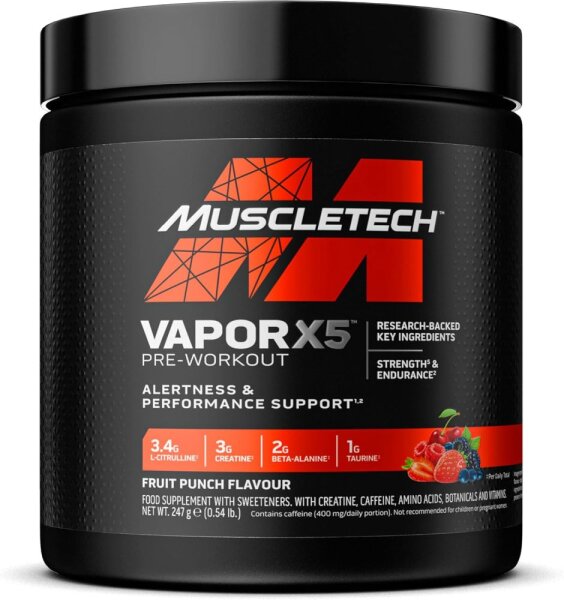 Muscletech Vapor X5 Pre-Workout – 247g-252g