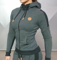 Body Engineers Lotus Aretha Hoodie Dark Melange/Black