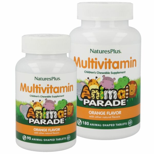 Natures Plus Animal Parade Children`s Chewable Multivitamin Orange - 180 Lutschtabletten