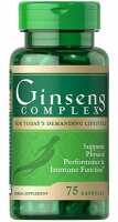 Puritans Pride Ginseng-Complex - 75 Kapseln