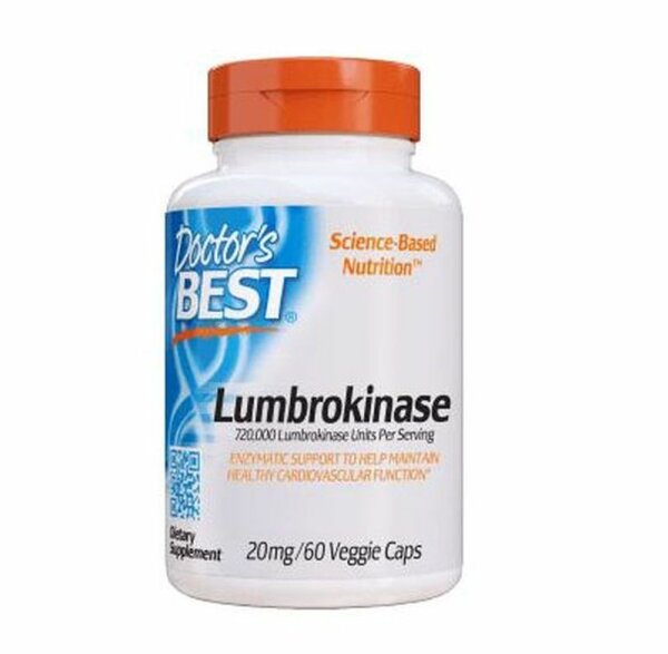 Doctors`s  Best Lumbrokinase 20mg- 60 veggie caps