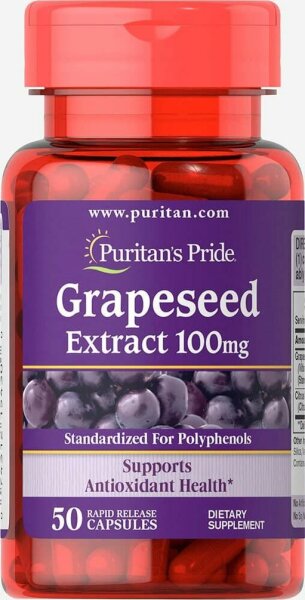 Puritans Pride Grapeseed Traubenkernextrakt 100mg- 50 Kapseln